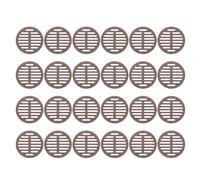 sourcing map Lot de 24 grilles d'aération rondes (60 mm) - Grille d'aération circulaire en maille pour maison/salle de bain/mur/plafond/armoire, marron