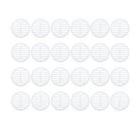sourcing map Lot de 24 grilles d'aération rondes (80 mm) - Grille d'aération circulaire en maille pour maison/salle de bain/mur/plafond/armoire, blanc