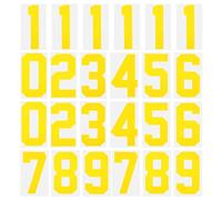 sourcing map Lot de 24 numéros thermocollants de 0 à 9 - Jaune - 20,3 cm - Pour uniforme d'équipe, t-shirt de sport, football, basket-ball, baseball