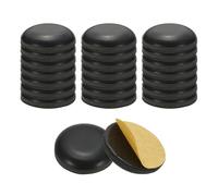 sourcing map Lot de 24 patins de meubles ronds réutilisables de 2,2 cm pour moquette, carrelage, vinyle et parquet, protection de déménagement, noir