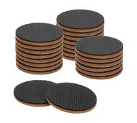 sourcing map Lot de 24 patins ronds en feutre et EVA pour protéger les sols en bois dur, les pieds de table et les pieds de chaise, 55 mm, marron + noir