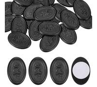 sourcing map Lot de 25 autocollants de cire pour enveloppes avec motif rose pour invitations de mariage, emballages cadeaux, noir