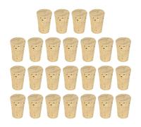 sourcing map Lot de 25 bouchons coniques en liège souple en bois naturel étanche pour bouteille de vin, bière, travaux manuels, 14,3 x 10,7 x 19 mm, couleur bois clair