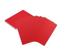 sourcing map Lot de 25 cartes de visite vierges en métal - 8,6 x 5,3 x 0,0 cm - En aluminium - Gravure au laser - Pour maison, bureau, bricolage, plaque cadeau, invitations, rouge