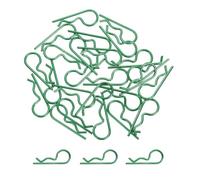 sourcing map Lot de 25 clips de carrosserie télécommandés, 1,2 mm en acier inoxydable universel pour voiture télécommandée à l'échelle 1/6, 1/8, 1/10, pièces de rechange (vert)