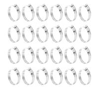 sourcing map Lot de 25 colliers de serrage à vis sans fin réglables en acier inoxydable 304 pour conduite de carburant, plomberie, tube mécanique