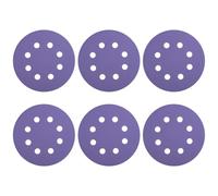 sourcing map Lot de 25 disques de ponçage 125 mm 8 trous Grain 800 Papier abrasif Orbital aléatoire pour le travail du bois, automobile, polissage des métaux, violet