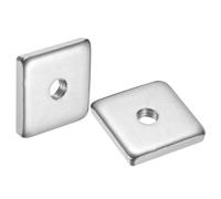 sourcing map Lot de 25 écrous carrés M8 x 30 mm x 5 mm en acier carbone plaqué zinc pour réparations domestiques et ingénierie professionnelle Argenté