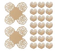 sourcing map Lot de 25 emballages à truffes carrés en papier creux pour cupcakes et desserts - 1 x 1 cm - Doré clair