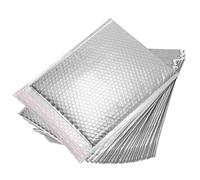 sourcing map Lot de 25 enveloppes à bulles thermiques auto-adhésives pour envoi postal, livres, nourriture, cosmétiques, argenté, 30 x 25 cm