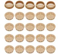 sourcing map Lot de 25 grilles d'aération rondes en plastique pour salle de bain, maison, bureau, cuisine, armoire, orange