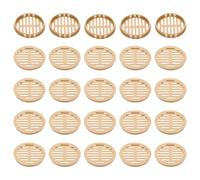 sourcing map Lot de 25 grilles d'aération rondes en plastique pour salle de bain, maison, bureau, cuisine, armoire, orange