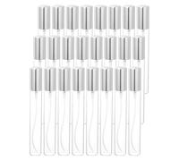 sourcing map Lot de 25 mini flacons de parfum vides en verre de 15 ml avec buse aluminisée pour parfum, liquide de voyage, huile essentielle (transparent/argent)