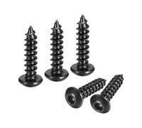 sourcing map Lot de 25 vis autotaraudeuses à six pans creux M4 x 16 mm en acier au carbone