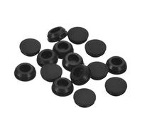 sourcing map Lot de 28 bouchons ronds en silicone pour trou de 12 à 13 mm, bouchons de trou étanches pour tubes en métal, embouts de meubles, noir