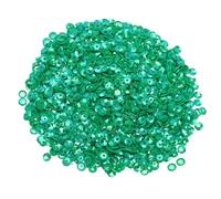 sourcing map Lot de 3 000 paillettes en vrac pour la fabrication de bijoux, les loisirs créatifs, la couture - 4 mm - Vert foncé