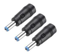 sourcing map Lot de 3 adaptateurs d'alimentation DC, droites femelles 5,5 mm x 2,1 mm vers mâle 5,5 mm x 2,1 mm, embouts bleus avec fil de 4,9 cm pour source d'alimentation externe
