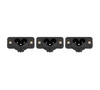 sourcing map Lot de 3 adaptateurs de prise C6 pour montage sur panneau CA 250 V 2,5 A/5 A 3 broches IEC