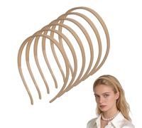 sourcing map Lot de 3 bandeaux en plastique pour porteurs de lunettes, sans pression, antidérapants, fins avec dents pour femme, usage quotidien, coiffure, entraînement, yoga, kaki