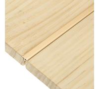 sourcing map Lot de 3 bandes de transition en forme de T - 9 m x 8 mm (L x l) - En alliage d'aluminium - Bandes de séparation plates en vinyle pour espaces de sol et portes - Or mat