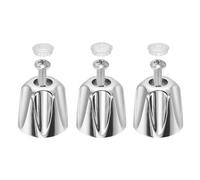 sourcing map Lot de 3 boutons de robinet de rechange en métal pour baignoire chaude et froide pour baignoire/douche, broche de douche à 12 points, argenté