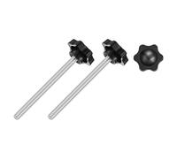 sourcing map Lot de 3 boutons en forme d'étoile M8 x 100 mm en plastique hexagonal pour poignée de serrage à la main pour remplacement de la base de parapluie de machines