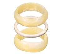 sourcing map Lot de 3 bracelets joncs en résine acrylique pour femme, manchette large géométrique, épais, empilable, bracelet en acétate, bijoux tendance irréguliers, cadeau tendance, série beige et