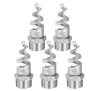 sourcing map Lot de 3 buses coniques en spirale PT 2,5 cm mâles en acier inoxydable 304 pour enlever la poussière et arroser le jardin, ignifuge, refroidissement au gaz, argenté