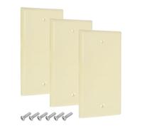 sourcing map Lot de 3 caches de plaque d'interrupteur, couvercle décoratif en ABS pour prise murale électrique, panneau d'interrupteurs pour salle de bain, chambre à coucher, bureau, blanc (vierge)