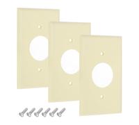 sourcing map Lot de 3 caches de plaque d'interrupteur, couvercle décoratif en ABS pour prise murale électrique, panneau d'interrupteurs pour salle de bain, chambre à coucher, bureau, blanc (simple)