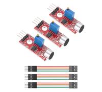 sourcing map Lot de 3 capteurs sonores pour microphone KY-037 - Module de détection vocale avec fil de raccordement pour interrupteur activé par la voix