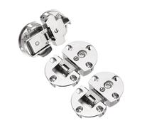 sourcing map Lot de 3 charnières à rabat cachées à 90 degrés, 5,8 x 3,7 cm, charnière cachée en alliage de zinc pour porte d'armoire, bureau d'ordinateur pliable, argent