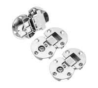 sourcing map Lot de 3 charnières à rabat cachées à 90 degrés, 6,6 x 3,9 cm, charnière cachée en alliage de zinc pour porte d'armoire, bureau d'ordinateur pliable, argent