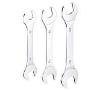 sourcing map Lot de 3 clés fines à double extrémité ouverte 16 × 17/18 × 19/20 × 21 mm - Petite clé à tête plate super fine polie miroir - Clé à extrémité ouverte pour réparation automobile et