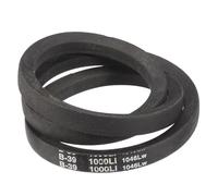 sourcing map Lot de 3 courroies trapézoïdales B39 classiques enveloppées de 106,7 cm de circonférence extérieure en caoutchouc industriel profil B pour équipement de machines industrielles, noir