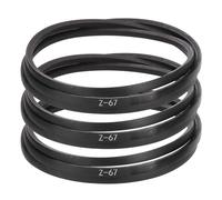 sourcing map Lot de 3 courroies trapézoïdales Z-67 de type Z 1700 mm de longueur intérieure x 1 cm de largeur x 0,6 cm de hauteur, courroies de transmission en caoutchouc à boucle fermée de type Z