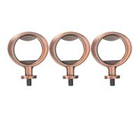 sourcing map Lot de 3 décapsuleurs en alliage de zinc 50 mm - Kit d'inserts plats filetés pour mariage, fête du vin, loisirs créatifs et faits à la main (bronze rouge)