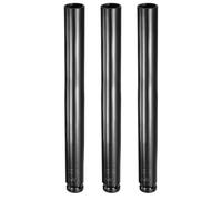 sourcing map Lot de 3 douilles à choc profondes à 6 pans 1/2" 19 mm - Extra longues - En acier traité thermiquement 45# - Pour réparation d'essieux hexagonaux, écrous hexagonaux, boulons - Noir