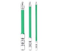 sourcing map Lot de 3 embouts de tournevis à percussion d'électricien de 7,6 cm/10,2 cm/15,2 cm FPH2 avec tige hexagonale de 0,6 cm, tournevis cruciforme magnétique à fente magnétique pour disjoncteur