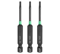 sourcing map Lot de 3 embouts de tournevis triangulaires 70 mm de long en acier S2 TA23 avec tige hexagonale de 6,35 mm pour réparation de précision d'électricien, mécanicien