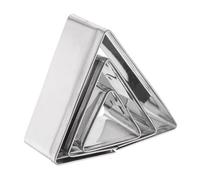 sourcing map Lot de 3 emporte-pièces triangulaires en acier inoxydable avec cadre géométrique pour pâtisserie, fondant, gâteau