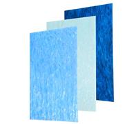 sourcing map Lot de 3 feuilles acryliques nacrées à paillettes pour loisirs créatifs, découpe et gravure laser, 30,5 x 20,3 x 0,3 cm, série bleue