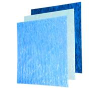 sourcing map Lot de 3 feuilles acryliques nacrées en plastique Pmma coulé nacré pour loisirs créatifs, découpe et gravure laser, 30,5 x 30,5 x 0,3 cm, série bleue