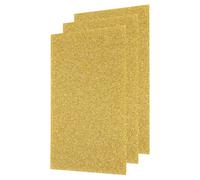 sourcing map Lot de 3 feuilles acryliques pailletées dorées de 0,3 cm d'épaisseur, 30,5 x 20,3 cm, feuilles en plastique PMMA fluorescentes extrudées translucides pour loisirs créatifs, découpe et