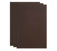 sourcing map Lot de 3 feuilles de cuir pleine fleur 30 x 19,8 cm en cuir de vache naturel pour loisirs créatifs, meubles, ceintures de bureau, couvertures de livres, café