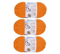 sourcing map Lot de 3 fils à crochet - 5 plis - 150 g - Pelotes de fil de sport doux et moelleux pour tricot, bricolage, crochet, artisanat, couvertures - 280 m - Orange