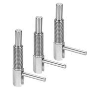 sourcing map Lot de 3 goupilles de piston d'indexation rétractables, M12 L, en acier inoxydable, loquet à ressort télescopique, goupille de verrouillage pour machines de construction navale