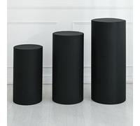 sourcing map Lot de 3 housses de support cylindriques en élasthanne pour décoration de fête, mariage, anniversaire, contient uniquement des housses de cylindre (tissu élastique, taille L)