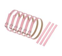 sourcing map Lot de 3 paires de sangles de cheville de rechange amovibles en cuir PU Rose mat