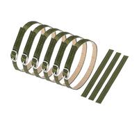 sourcing map Lot de 3 paires de sangles de cheville de rechange amovibles en cuir synthétique Vert daim